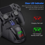 BEBONCOOL PS4 Controller Charger, DualShock 4 Controller USB Charging Station Dock, PlayStation 4 Charging Station for Sony Playstation4 / PS4 / PS4 Slim / PS4 Pro Controller