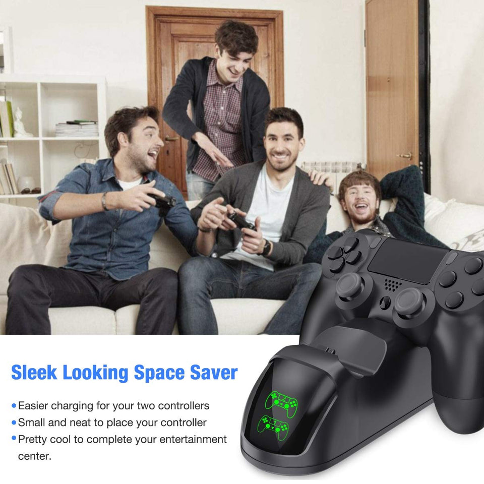 BEBONCOOL PS4 Controller Charger, DualShock 4 Controller USB Charging Station Dock, PlayStation 4 Charging Station for Sony Playstation4 / PS4 / PS4 Slim / PS4 Pro Controller