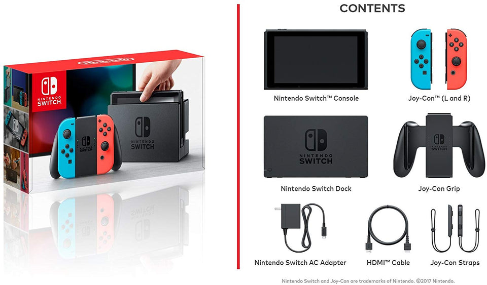 Nintendo Switch – Neon Red and Neon Blue Joy-Con